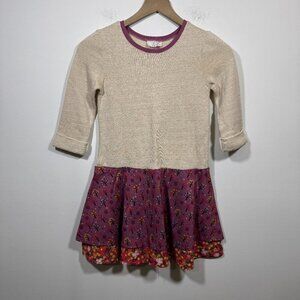 Matilda Jane 435 Apple Tree Shimmer Gold Sweater Dress Girls Size 8 Fall School